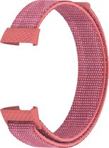 Bandje Nylon Roze geschikt voor Fitbit Charge 3 / Charge 4