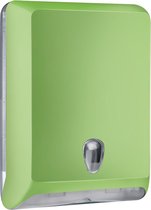 Marplast papieren handdoekjes dispenser A83010EVE – Groen – capaciteit – 600 vel – voor Z, C en V gevouwen handdoekjes