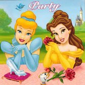 Uitnodigingen Disney Vierkant - Prinsessen - Assepoester en Belle
