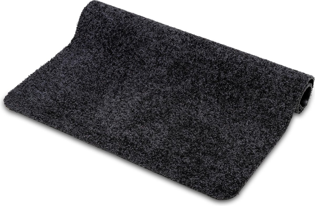 Wicotex Schoonloopmat Wash & Clean 60x80cm Zwart inclusief rand