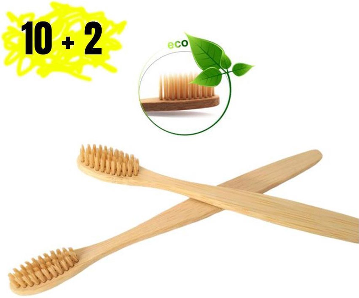 Bamboe Tandenborstelset - 100% Recyclebaar - Biologisch Afbreekbaar - Milieuvriendelijk - Duurzaam