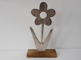 SENSE Aluminium Narcissus bloem op voet - Tafel decoratie- Sidetable decoratie
