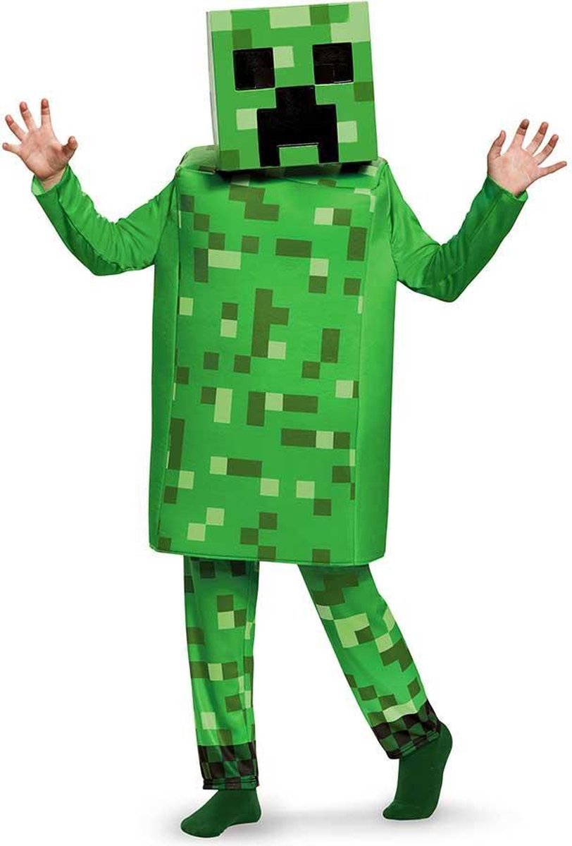 Minecraft creeper deluxe kostuum Large 9-10 | bol.com