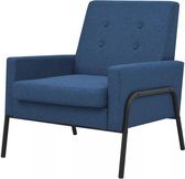 Fauteuil blauw (Incl Anti Kras Vilt 16st) / Loungestoel / Lounge stoel / Relax stoel / Chill stoel / Lounge Bankje / Lounge Fauteil