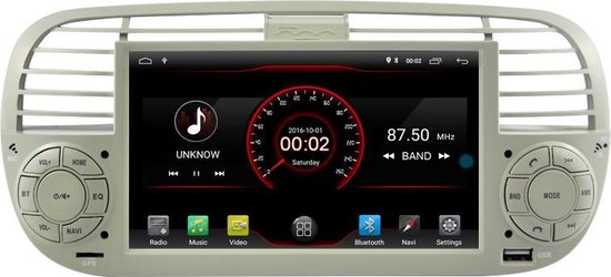 Navigatie Fiat 500 carkit touchscreen usb dab+ android 9 beige | bol.com