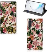 Geschikt voor Samsung Galaxy Note 10 Smart Cover Flowers