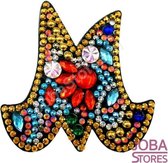 Diamond Painting "JobaStores®" Sleutelhanger Alfabet Letter M