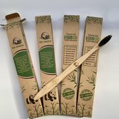Bamboe tandenborstel - 100% natuurlijk en vegan - biologisch afbreekbaar - BPA-vrij - set van 4.