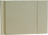 FotoHolland -Zelfklevend Fotoalbum 13x18 cm  - 12 pagina's wit Canvas creme (liggend) - TEC131812CR