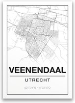 Poster/plattegrond VEENENDAAL - 30x40cm