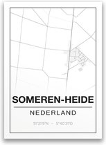 Poster/plattegrond SOMEREN-HEIDE - 30x40cm