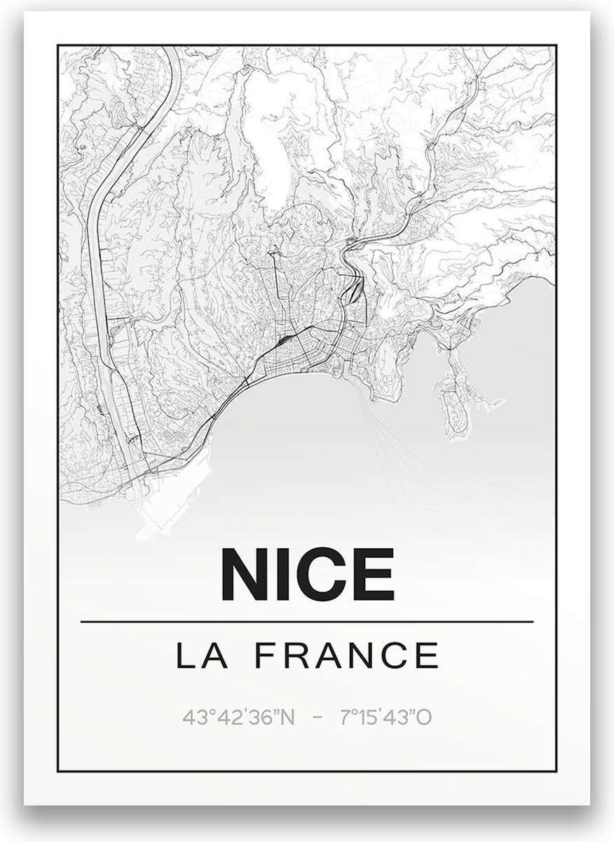 Poster/plattegrond NICE - 30x40cm