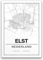 Poster/plattegrond ELST - 30x40cm