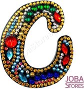 Diamond Painting "JobaStores®" Sleutelhanger Alfabet Letter C