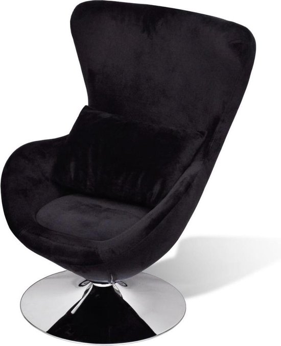 Fauteuil zwart en zilver (Incl Anti Kras Vilt 16st) / Loungestoel / Lounge stoel / Relax stoel / Chill stoel / Lounge Bankje / Lounge Fauteil