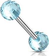 Intieme piercing acryl disco bal aqua