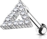 Helix piercing CZ triangel ©LMPiercings