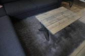 M2-meubels Salontafel - 90 x 60 x 40 cm - Industrieel - X-onderstel - Grijs - Steigerhout