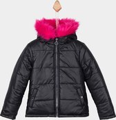 Tiffosi-meisjes-reversible winterjas-Yeva-kleur: zwart, roze-maat 110