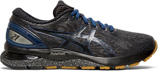 Asics Gel-Nimbus 21 Winterized Sportschoenen - Maat 45 - Mannen -  zwart/blauw | Bestel nu!