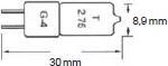 Bolletje 24V 20W (30x8.9mm) 1 stuk (AM529368)