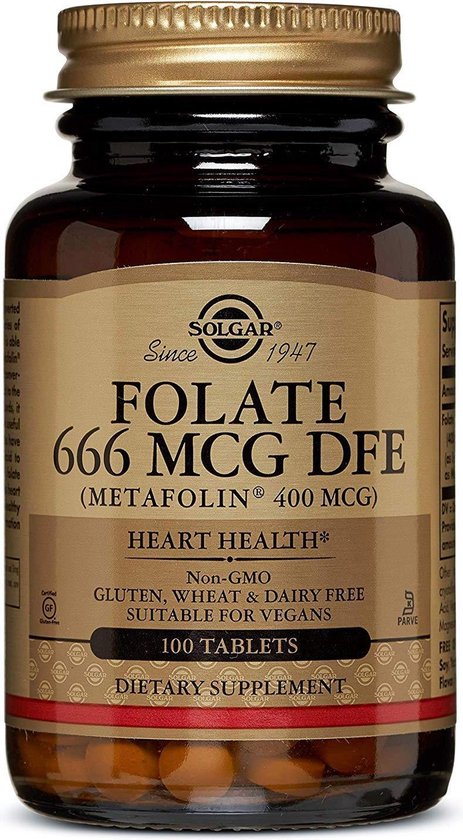 Solgar Vitamins - Folacin 400 µg (foliumzuur) - Folate 666 mcg dfe ...