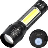 Oplaadbare 2 in 1 USB LED Zaklamp - 2 stuks - Herlaadbare Rechargable Zoom Flashlight - Oplaadbaar 550 Lumen