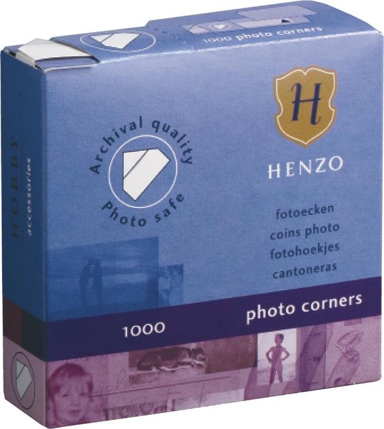 Autocollants pour photos - Henzo - Coins photo - 1000 coins - Wit