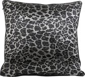 Kussen 45 x 45 cm LEOPARD grijs