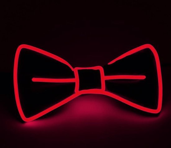 Vlinderstrik met rode LED verlichting | bol.com
