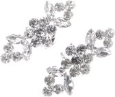 Schoen clip- Strass- Zilverkleur-