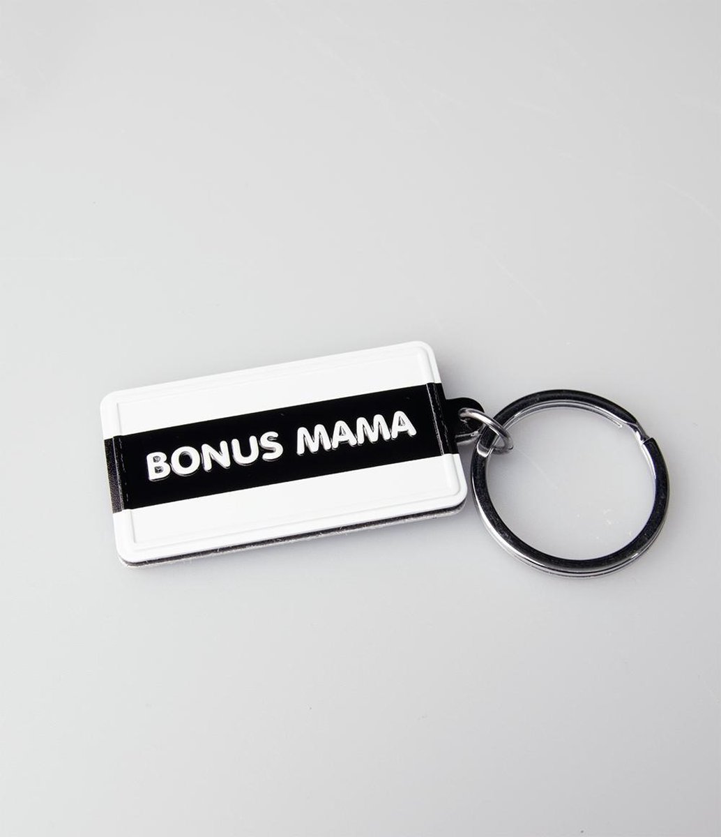 Paper Dreams Sleutelhanger Bonus Mama 13,5 Cm Zwart/wit