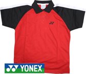 Yonex heren polo - rood/zwart - maat XS