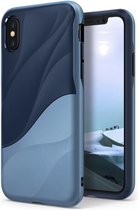 Luxe Back cover voor Apple iPhone X - iPhone XS - Blauw - Shockproof - 2 in 1 PC Hard & TPU