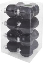 Decosy Glas Kerstballen - 8cm - Box 16 Stuks - Black