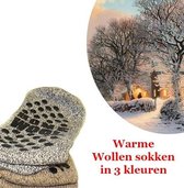3 Paar wollen sokken in 3 kleuren | Maat 35-38