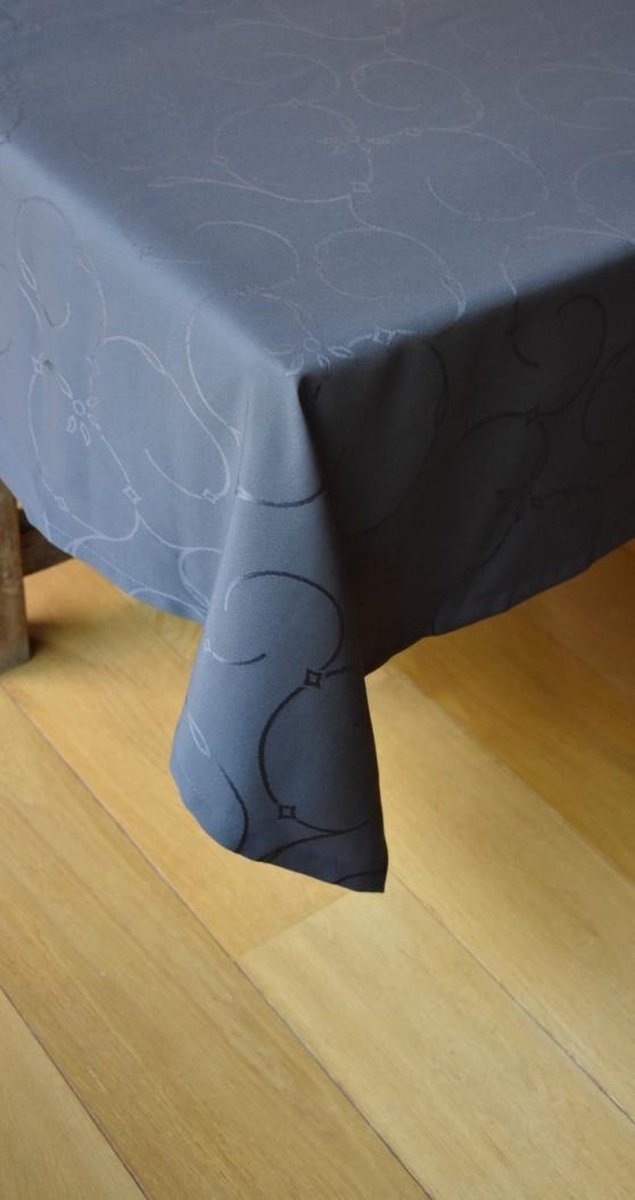 Hoogwaardig tafelkleed tafellinnen van 100% katoen collectie concept, kleur en grootte naar keuze (tafelkleed - 80x80cm, basalt grijs
