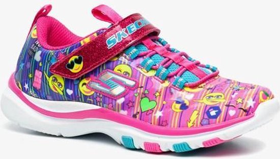 Skechers meisjes emoji sneakers - Roze - Maat 37 | bol.com