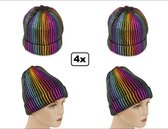 4x IJsmuts regenboog glitter