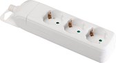 Extension socket | Protective Contact | 3-Way | White