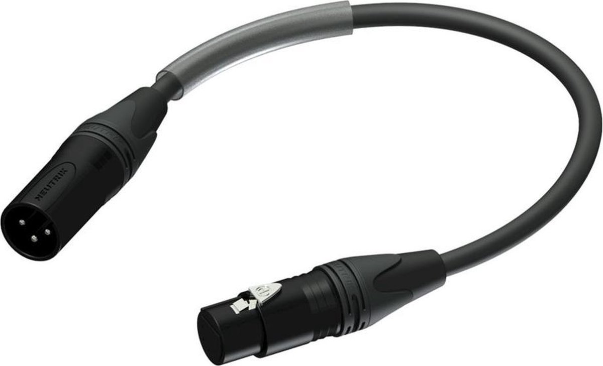 Procab / Neutrik PLP150 3-pins XLR (m) - 5-pins XLR (v) DMX adapter - 0,25 meter