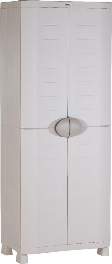 Intergard Armoire de rangement en plastique Armoire de balcon gris 70x184cm