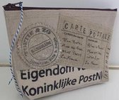 Toetie & Zo Handgemaakte Etui PTT Post, make-up tasje, pennenzak, medicijntasje