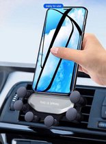 Universele zwaartekracht mobiele telefoon houder voor in de auto - Hoge kwaliteit - Zilver - Ventilatierooster- Mobile Phone Holder Car - Ventilator - Universeel - Autohouder - Ven