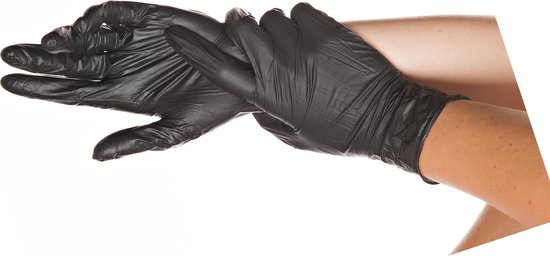 STERNSTEIGER Nitril handschoenen "Safe-Light" zwart 100 st. groot formaat |  bol.com