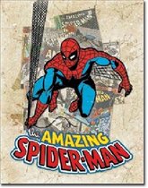 The Amazing Spider Man . Metalen wandbord 31,5 x 40,5 cm.