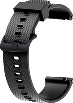 Siliconen Bandje - Sportbandje - Garmin Vivoactive 3 & Forerunner 245/645 Music - Huawei Watch 2 - Zwart