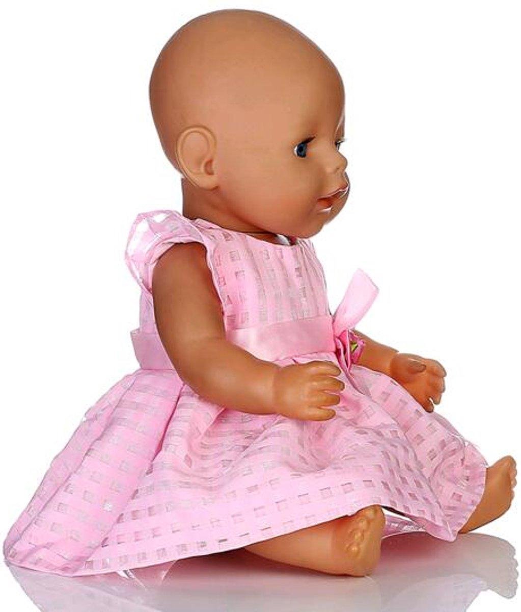 ZWOOS Poppenkleding voor babypoppen, 50-55 cm, roze konijns-outfit