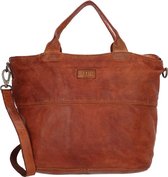 Old West Round Rock Leren Handtas / Schoudertas L - Cognac