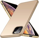 Ultra thin case geschikt voor Apple iPhone 11 - goud + Glazen Screenprotector